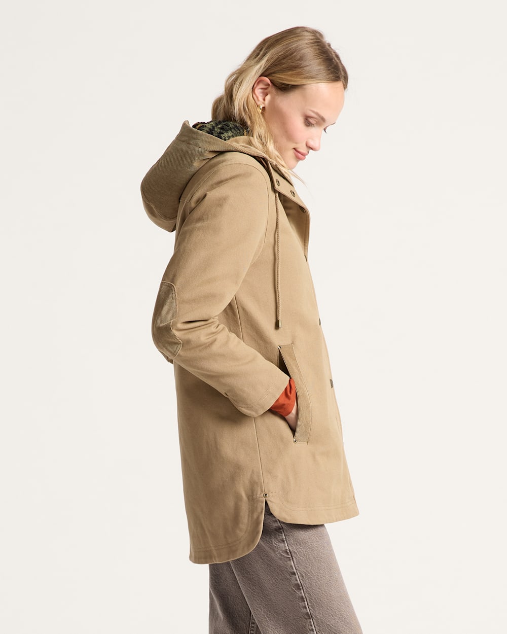 Pendleton Cedar Creek Canvas Cord Trim Parka in Old Oak