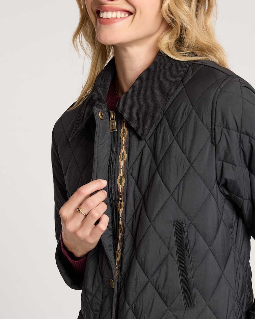 Pendleton Sun River Corduroy Accent Field Coat in Black