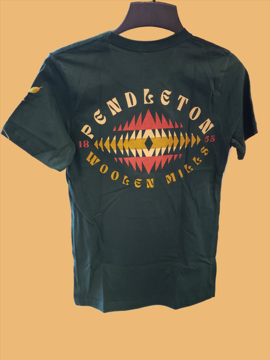 Pendleton Tye River Graphic Tee in Forest / Gold