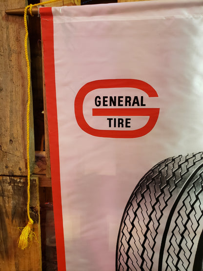 Vintage ORIGINAL General Tire Satin Sales Banner (Dual S90)