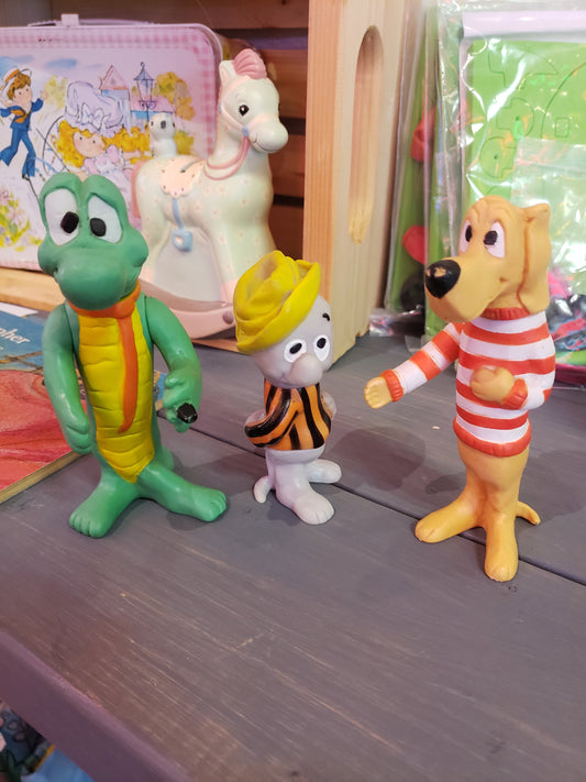 Set of 3 POGO cartoon figurines