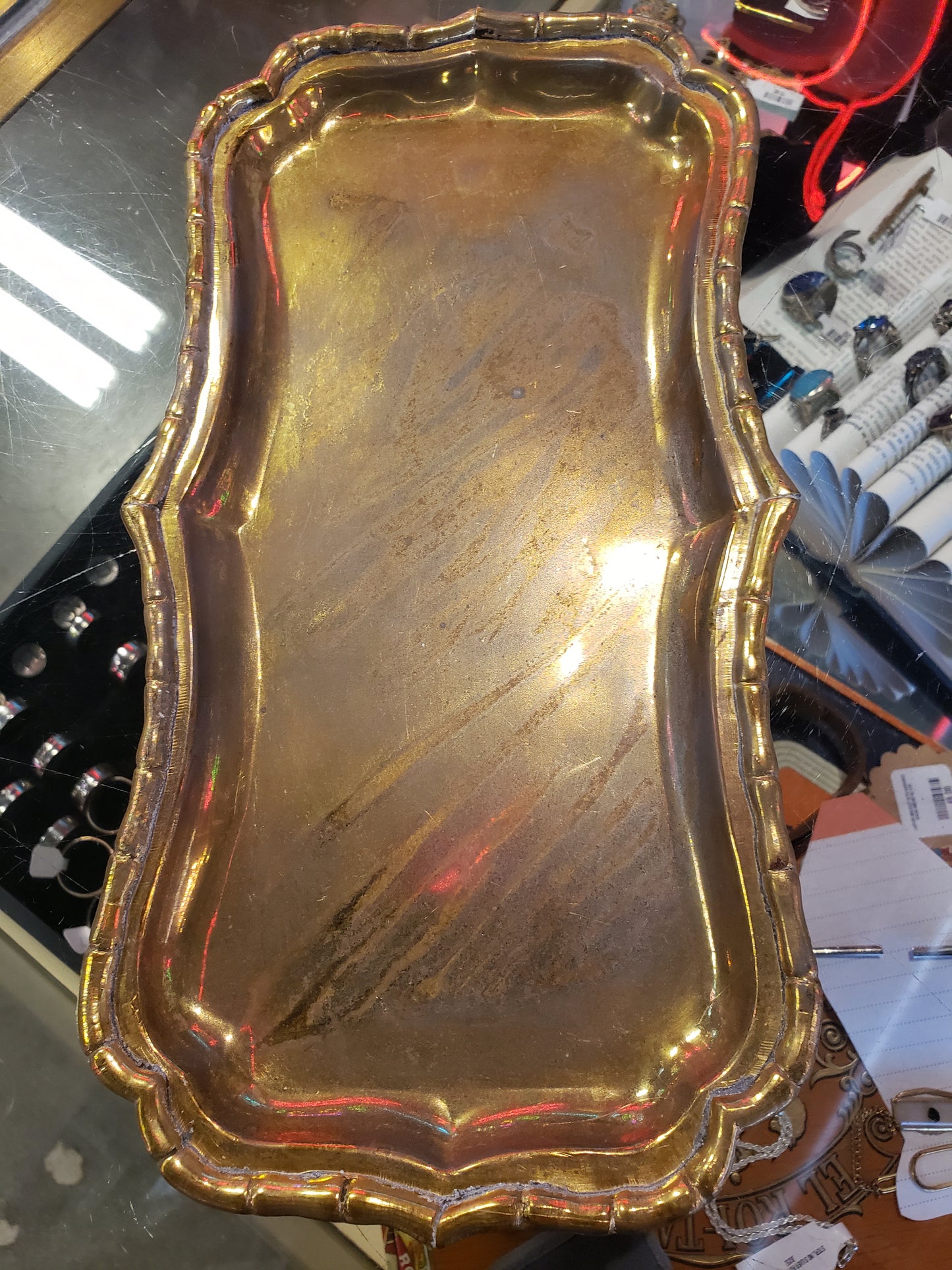 Brass Dresser Tray (12 x 6 inches)