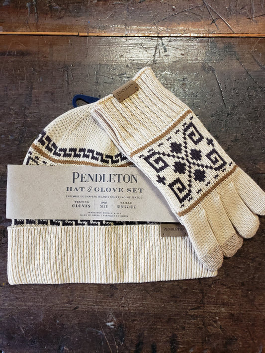 Pendleton Hat & Glove Set in Westerly Tan
