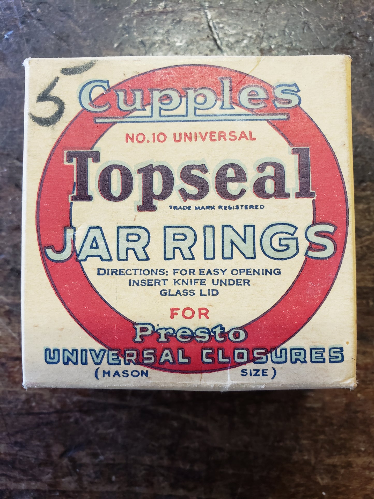 Topseal Jar Rings (vintage display only)