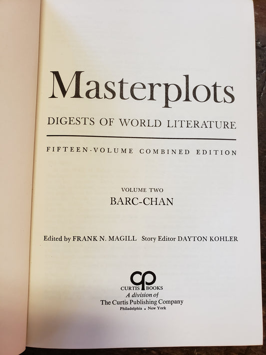 MASTERPLOTS Digests of World Literature Volume Two