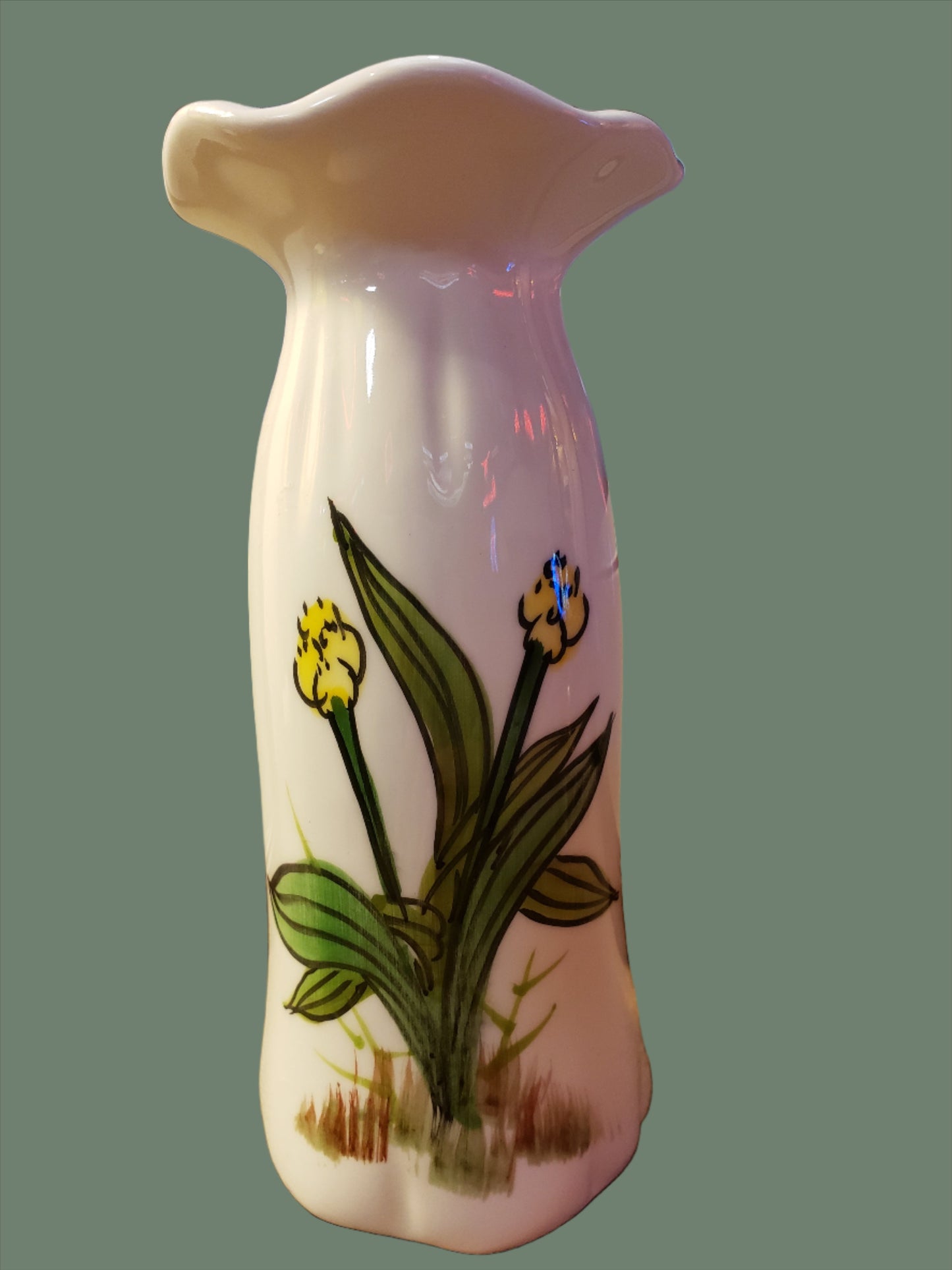 Vintage Vase with yellow flowers