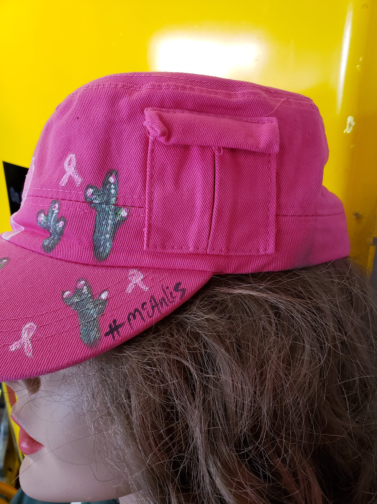 Hand Painted Cancer Awareness Hat