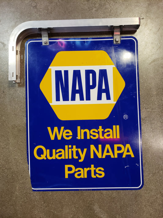 Double Sided NAPA sign with hanging bracket