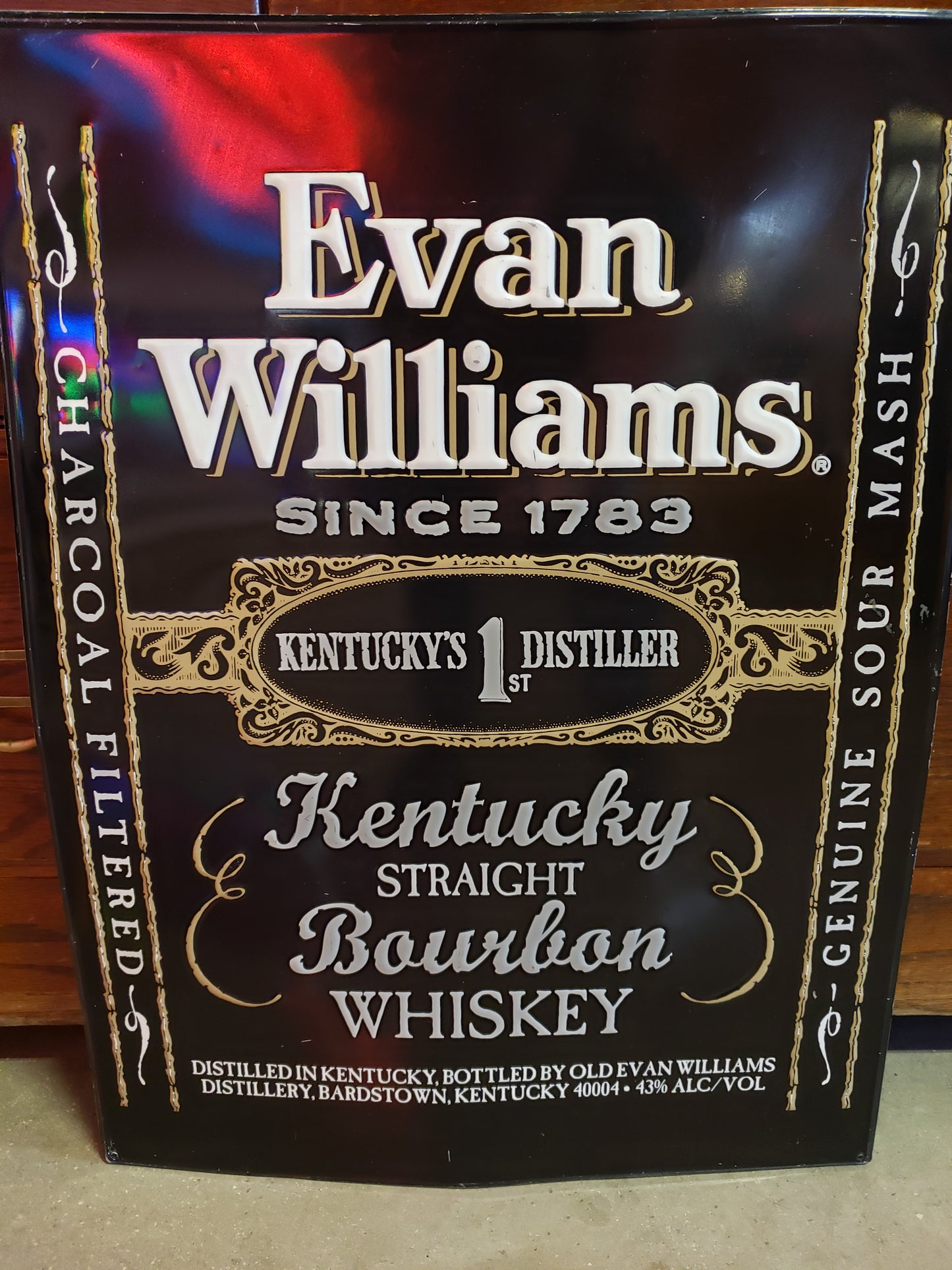 Evan Williams Whiskey sign