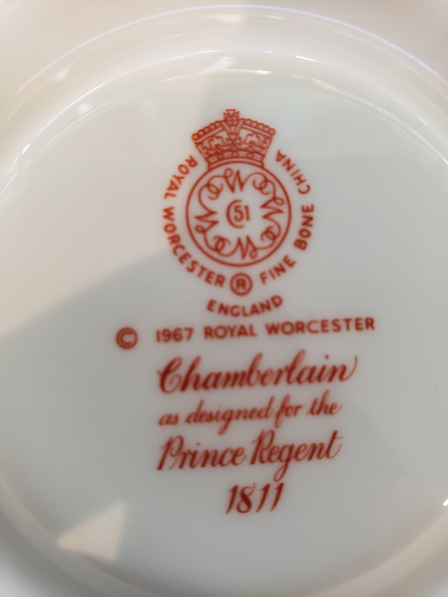 Royal Worcester Chamberlain bread & butter plate