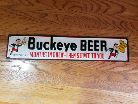 Original 1930's Buckeye Beer Sign