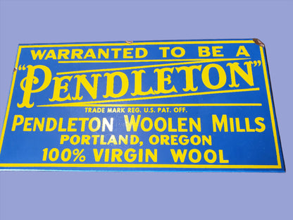 Pendleton Woolen Mills department store sign