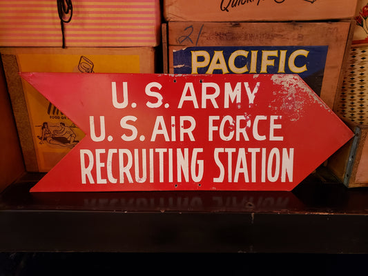 U.S. Army U.S. Air Force Recruiting Station sign