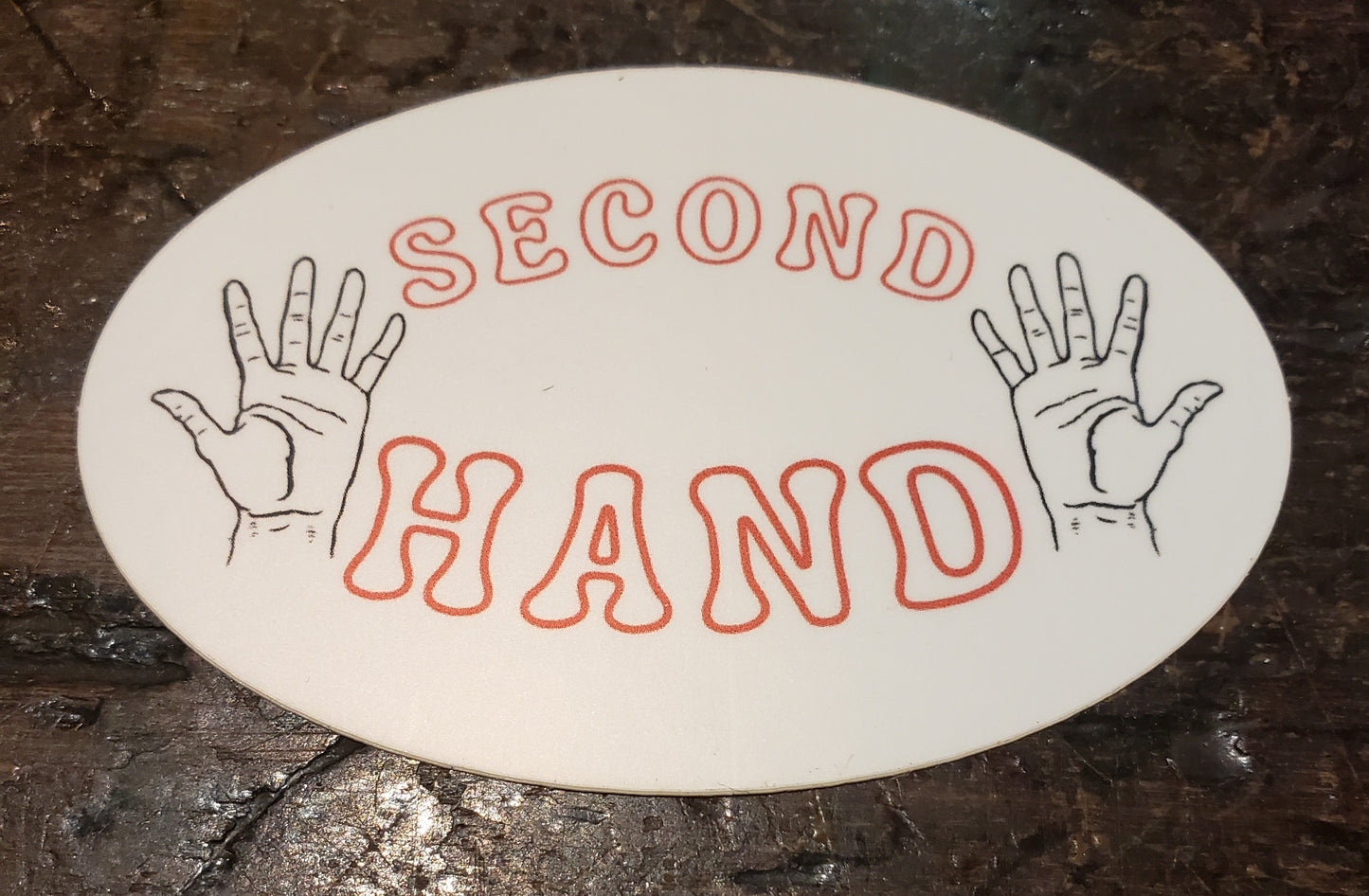 Second hand oval decal