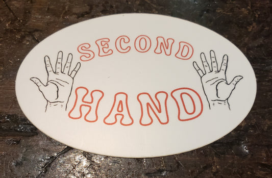 Second hand oval decal