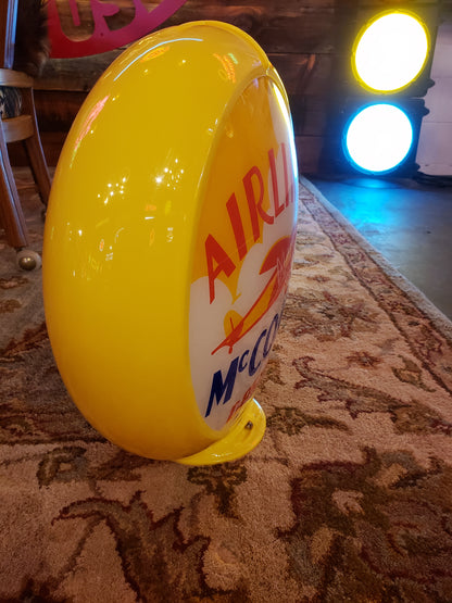 Airliner McCoard Gasoline Gas Pump Globe- Reproduction