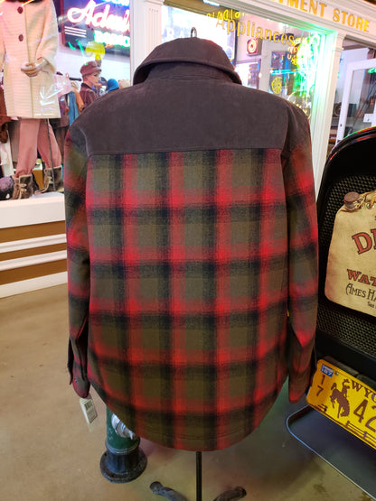 Pendleton Timberline Shirt Jacket in Red/ Olive Plaid