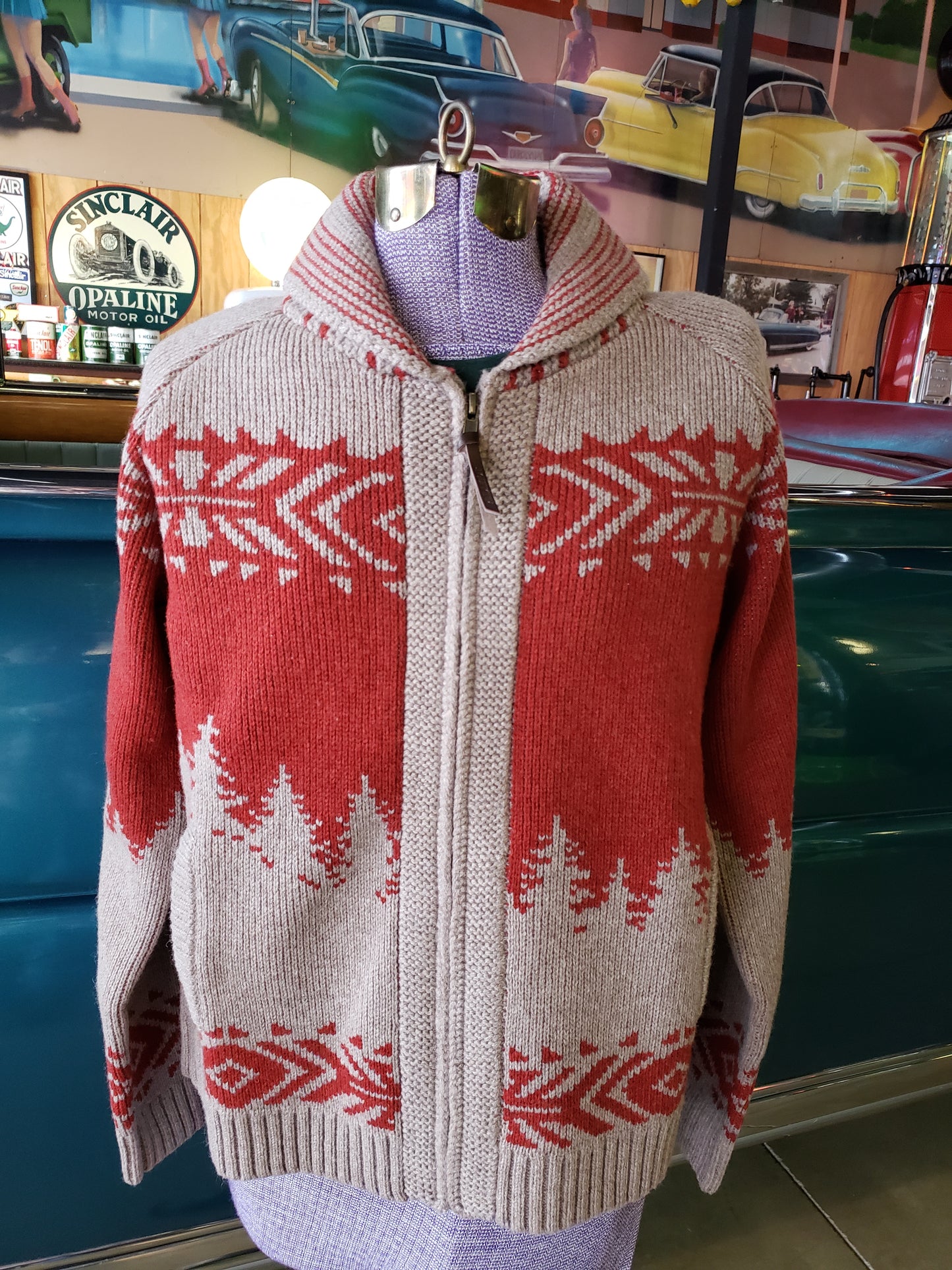 Pendleton Alpine Lambs wool Zip Cardigan