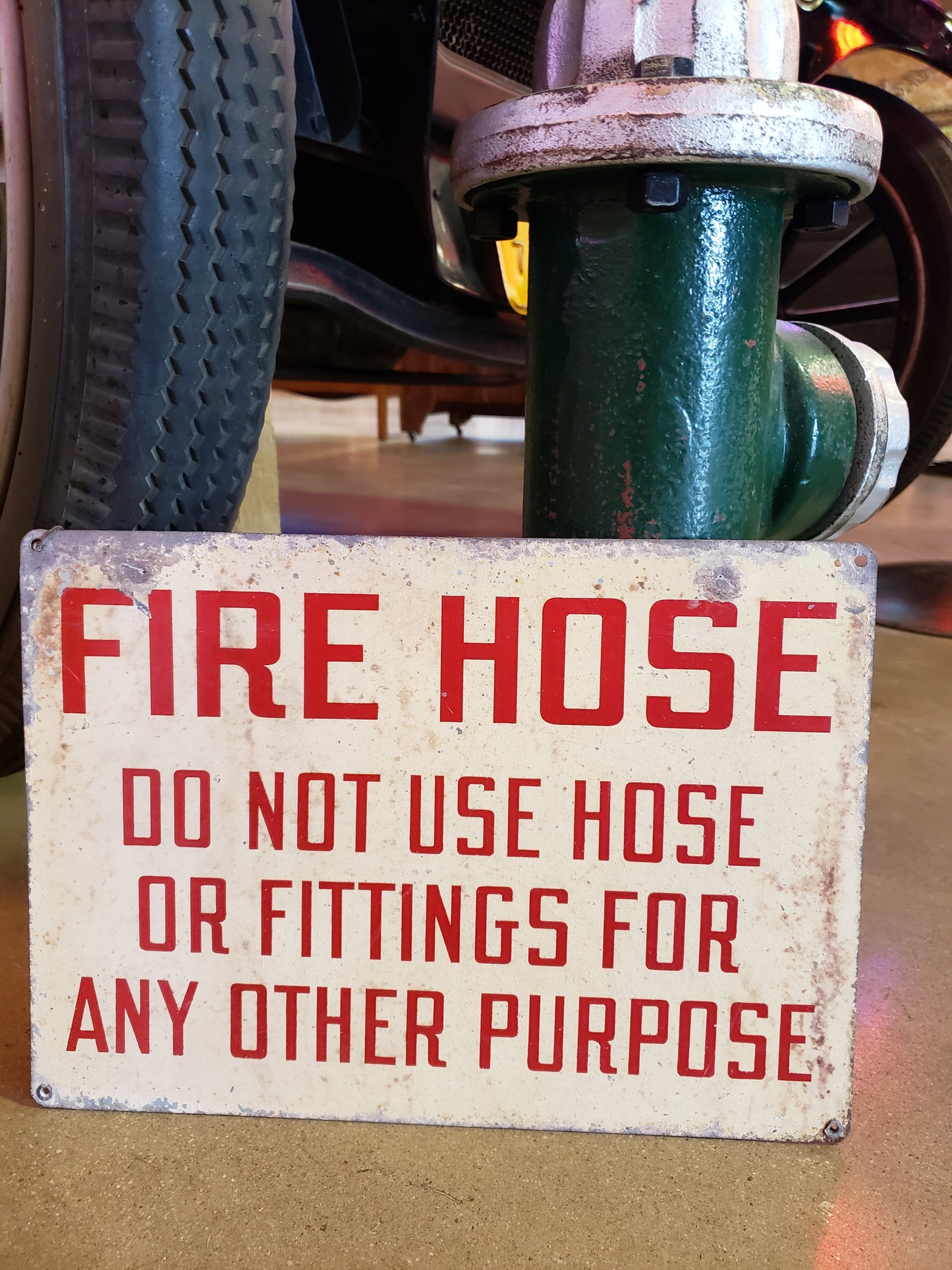 FIRE HOSE vintage sign