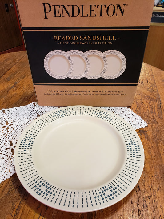 Pendleton Stoneware Dinnerware 10.5 inch plates (set of 4)
