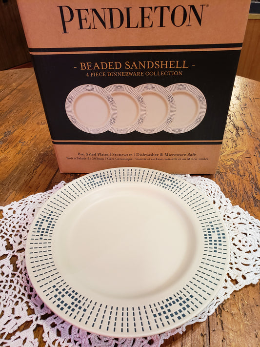 Pendleton Beaded Sandshell (4 piece set) 8 in. salad plates