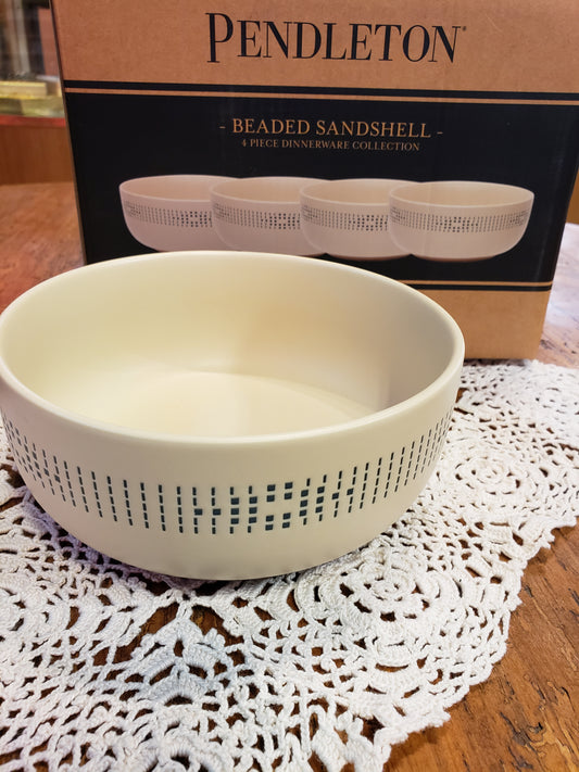 Pendleton Beaded Sandshell Bowls (Set of 4)