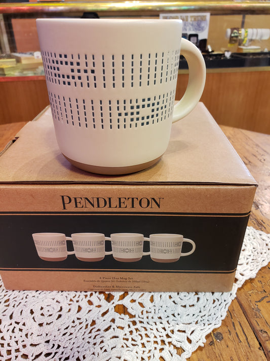 Pendleton Beaded Sandshell 12 ounce mug set (set of 4)