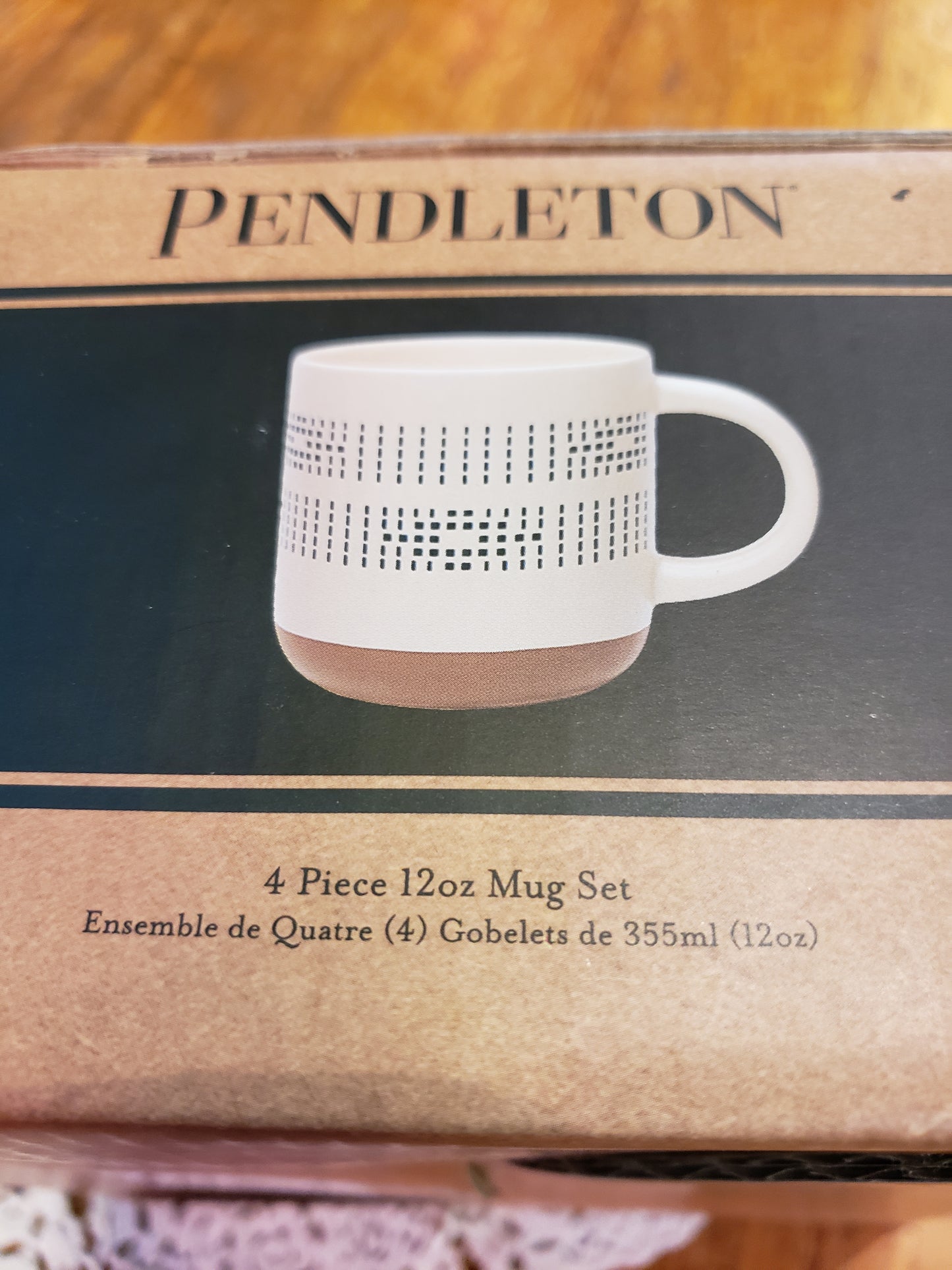 Pendleton Beaded Sandshell 12 ounce mug set (set of 4)