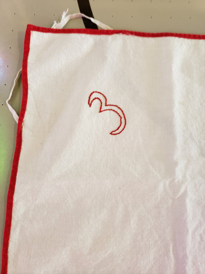 Embroidered card table cover