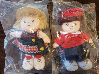 Campbell's Kids set of two plush  dolls