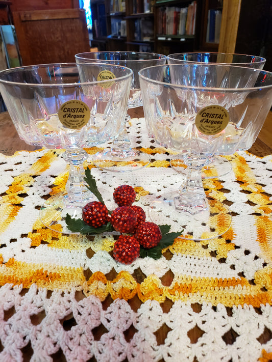 French Lead Crystal Sherbet Glasses (set of 4)