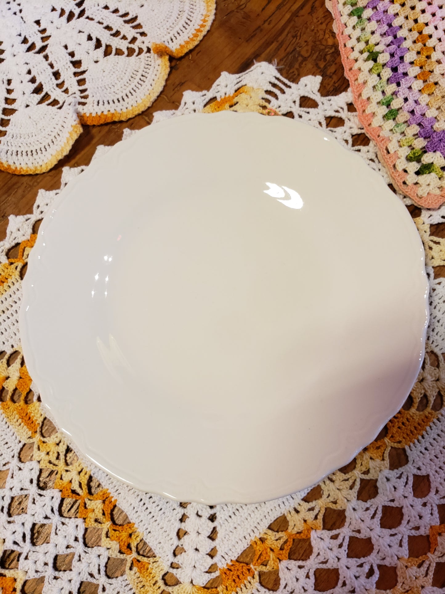 White vintage plate