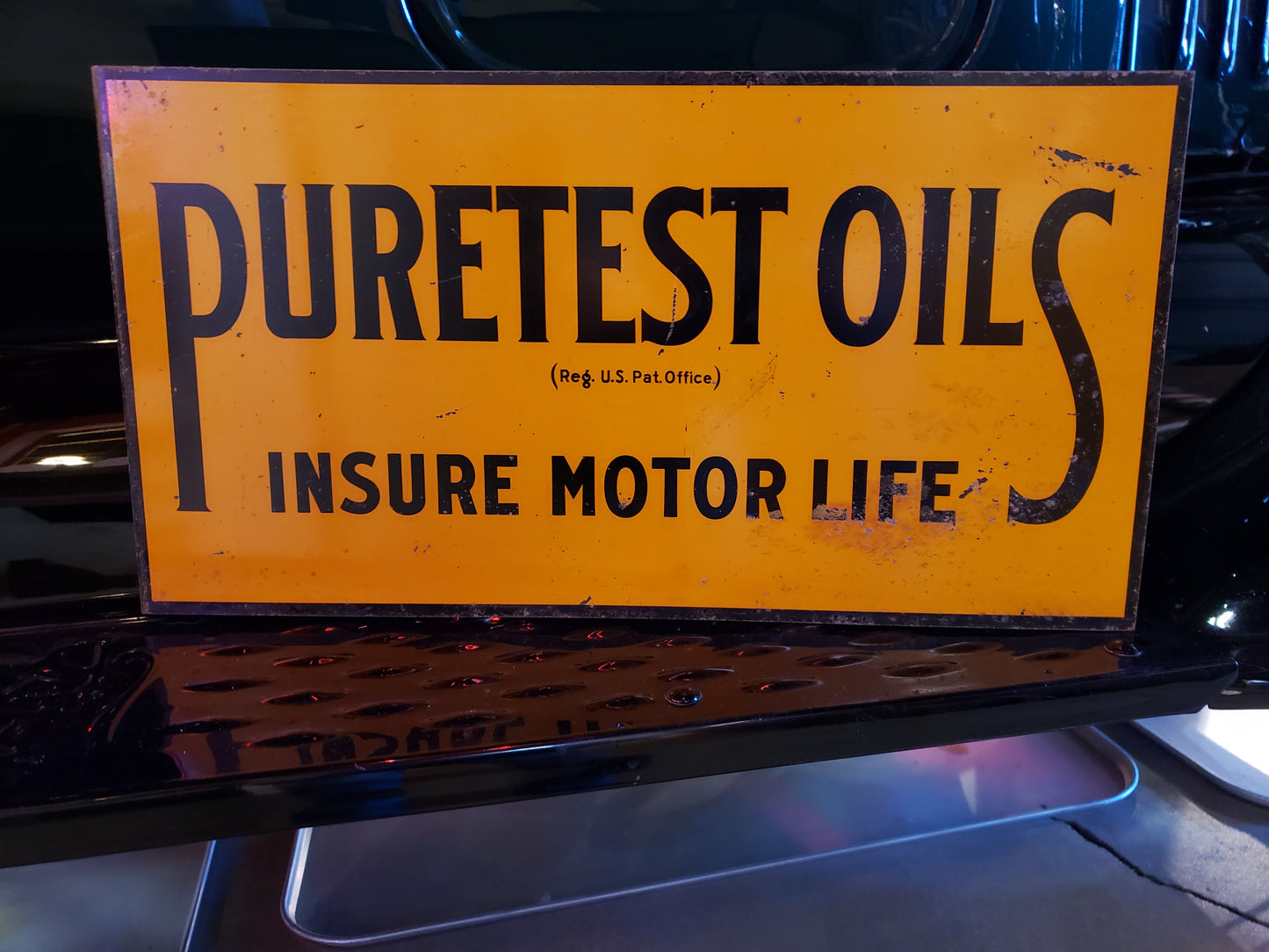Puretest Oils flange sign