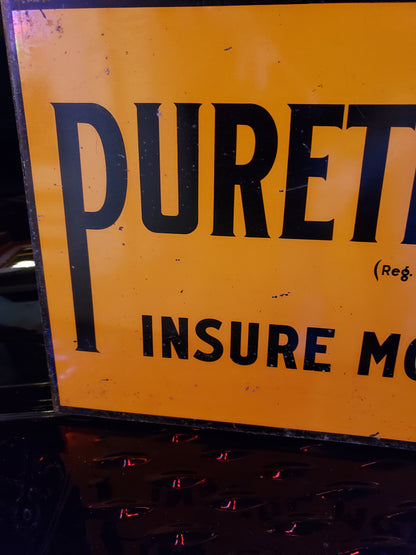 Puretest Oils flange sign