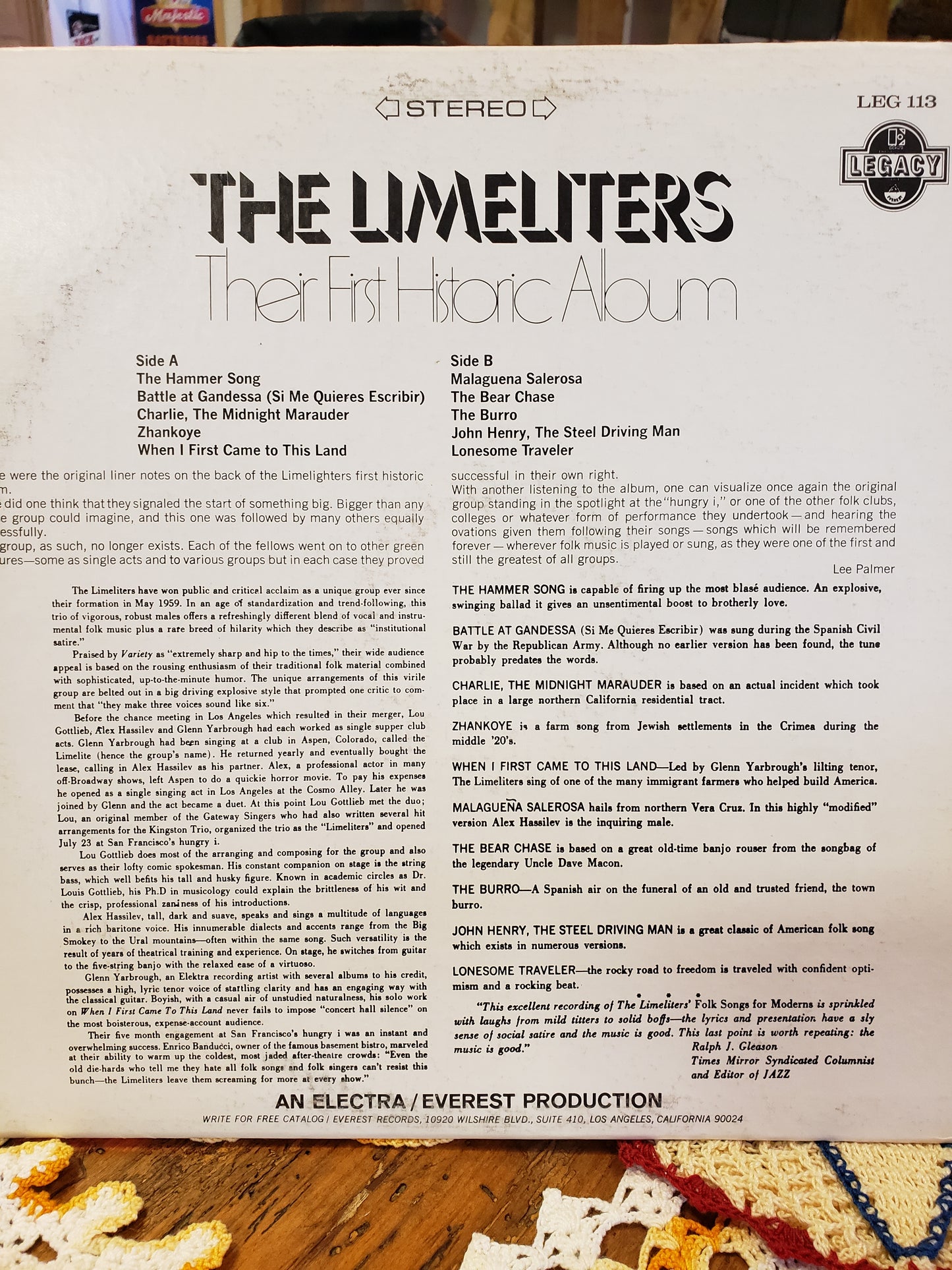 The Limeliters, Their First Historic Album