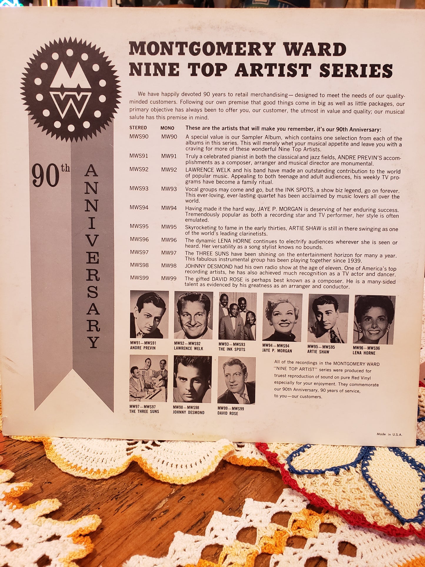 9 Top Artists on their (Montgomery Ward's) 90th Anniversary