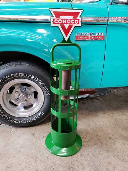 1940's Conoco Oil Can Display Rack