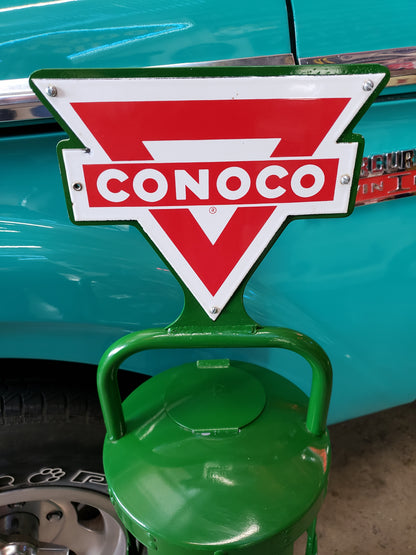 1940's Conoco Oil Can Display Rack