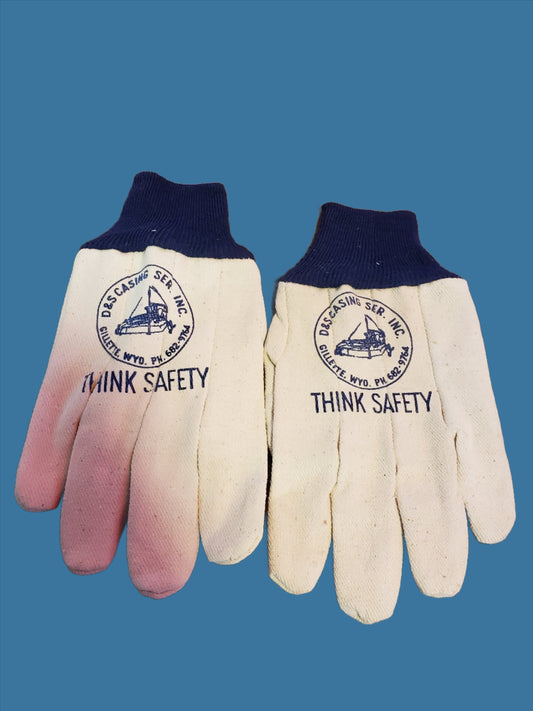 D & S Casing Service cotton gloves