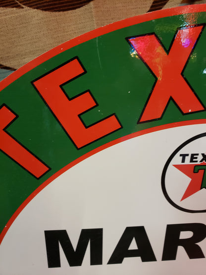 Texaco Marine Motor Fuel vinyl over steel reproduction sign