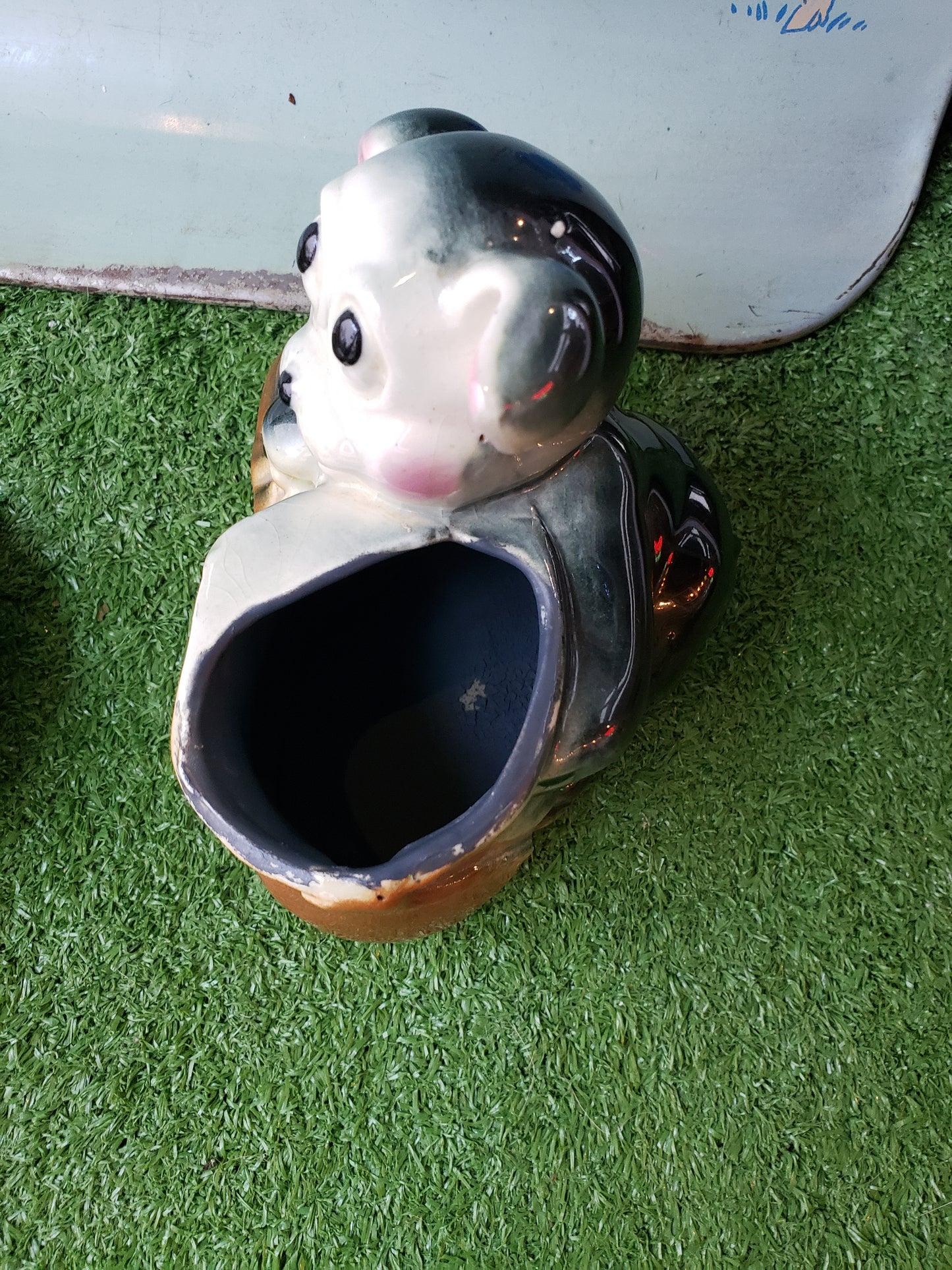 Dog on Boot vintage planter