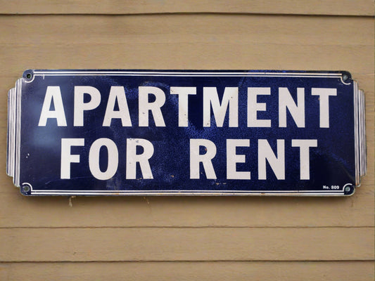 Apartment For Rent metal sign