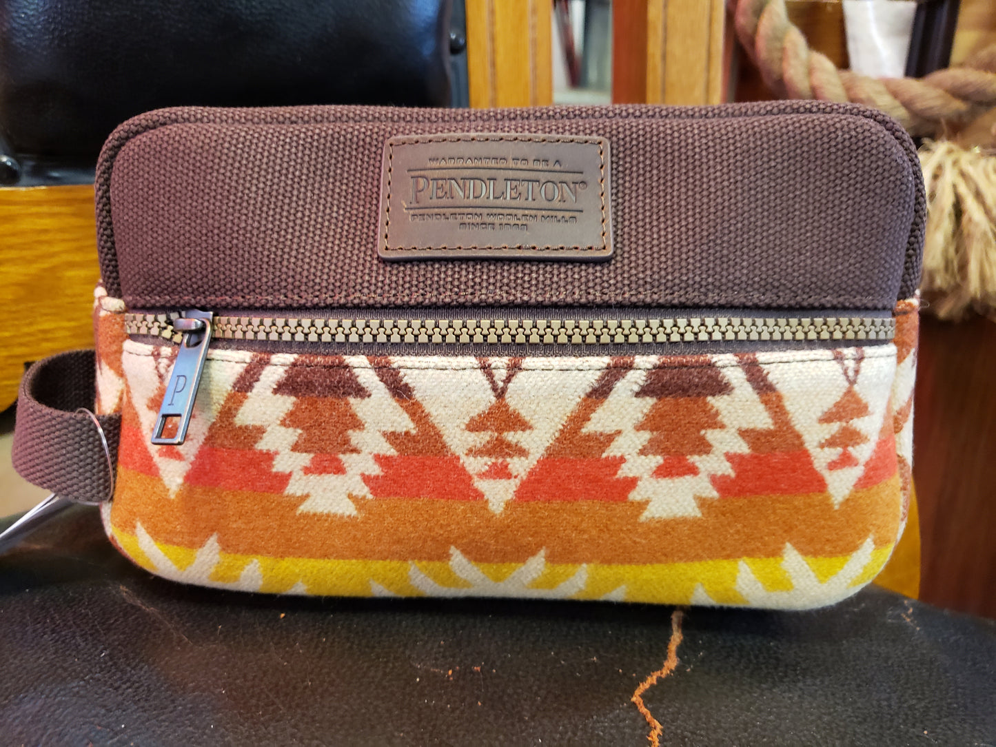 Pendleton Carryall Pouch in the Pasco Pattern