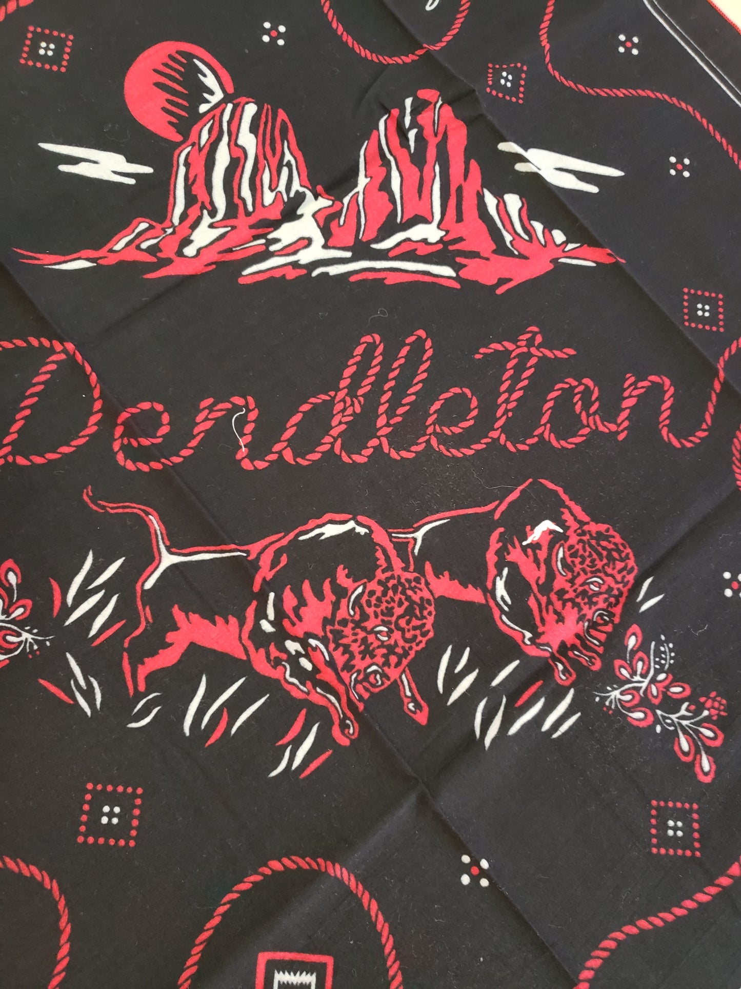 Pendleton Bandana in the Cowboy Black Pattern