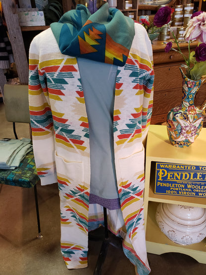 Pendleton Pacific City Duster in Soft Ecru Multi