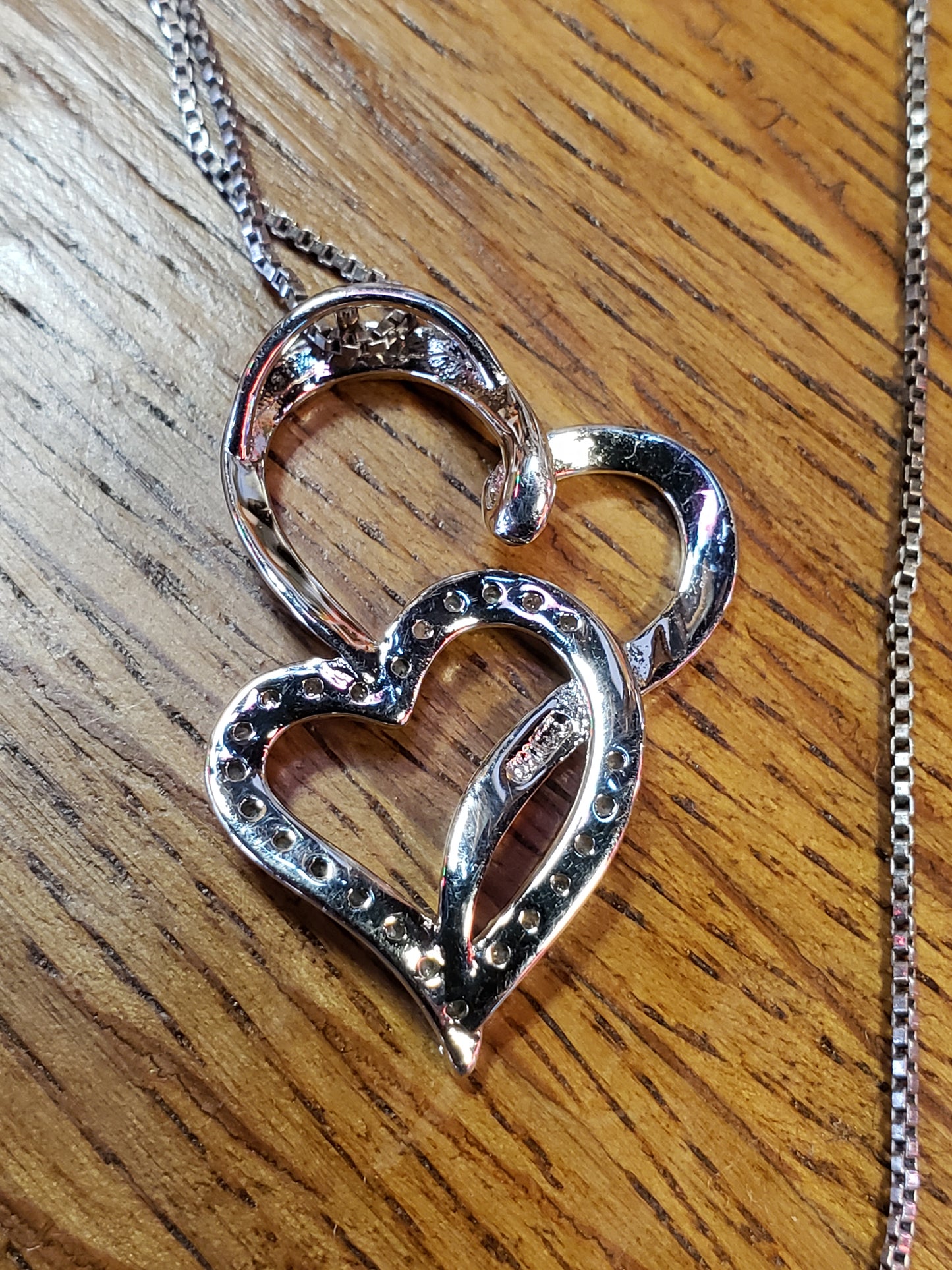 Sterling Double Heart necklace