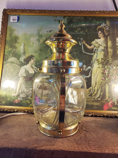 ATLAS Glass and Brass Lantern Jar