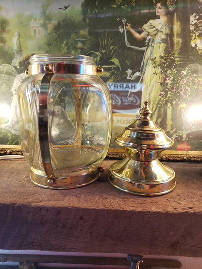 ATLAS Glass and Brass Lantern Jar