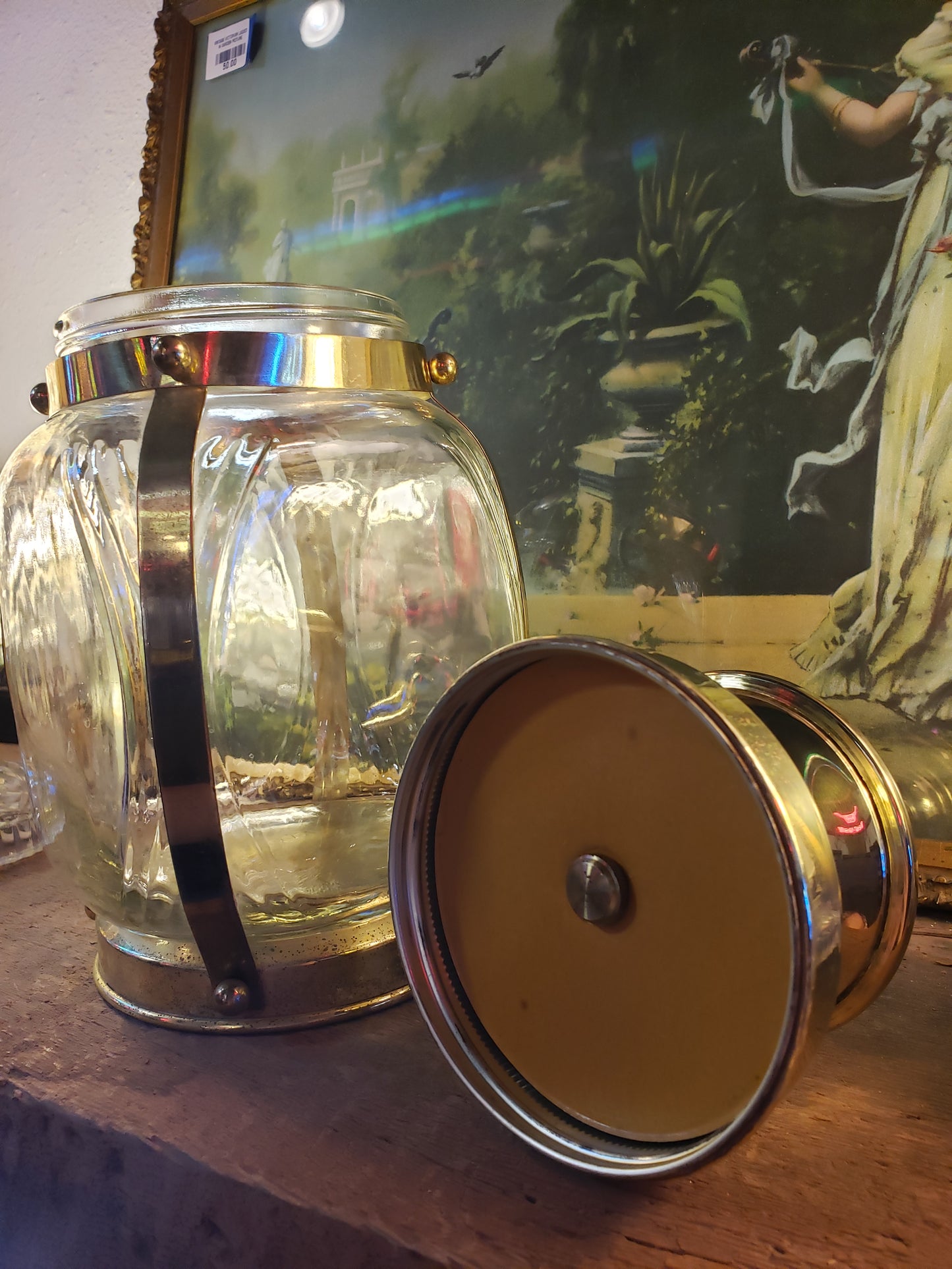 ATLAS Glass and Brass Lantern Jar