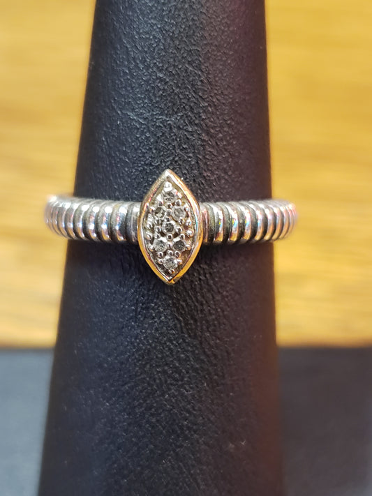 Vintage 14K and Sterling ring size 6.5